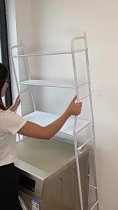 Multi-Purpose Bathroom Organizer No-Drilling Wall Mount or Floor Stand Shelf