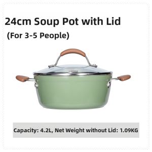 CAROTE | Dual-Handle Non-Stick Soup Pot Multi-use Cooktop Compatible