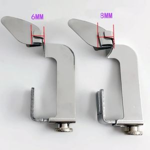 1PCS Sewing Machine Adjustable Down Turn Hemmer Folde Feet 6MM/8MM Guide Parts Lighting Fabric Industry Presser Foot Stitching Seam Curler