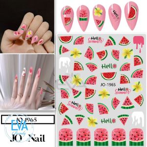 Sticker Dán Móng Tay 3D Dạng Decal Dán Móng Chống Nước Joyful Nails  Hoạ Tiết Dứa Hấu Hello Summer Warter Melon Nail Art Sticker JO1965
