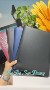 Bìa trình ký da xifu A4 màu đen sang trọng cho cơ quan doanh nghiệp