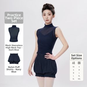 aiwuge | Sleeveless High Collar Dance Top for Women