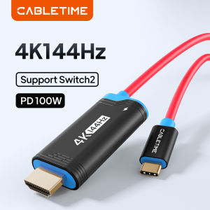Cabletimes | CABLETIME 4K144Hz Switch 2 Dock Station Portable TV Dock USB C to HDMI Cable PD 100W Adapter Prefect Switch 2/1 OLED for PS4/5