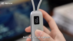 REMAX T201ALP PD35W 10000mAh / T202ALP PD45W 20000mAh Built-In Retractable Type-C Cable Fast Charging Powerbank - Grey ( 3C Certified )