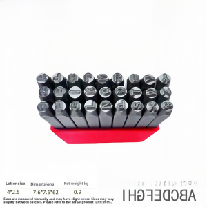 Superhard Alloy Steel Injection Molding Reverse Body Stamp Numbers 0-8 Letters A-Z Complete Specification Hand Tools