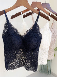 Áo Ngực Ren Gợi Cảm Mia Linh Áo Ngực Kiểu Áo Vest Dây Cho Nữ Mùa Xuân Hè Có Đệm Ngực Áo Lót Bên Trong Áo Ngực Kiểu Pháp