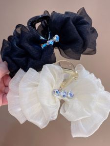 Thời Trang Đám Mây Lớn Nổ Bong Bóng Tóc Nhúng Ren Dành Cho Nữ Hợp Thời Trang Đốt Sống Phong Cách Cá Mập Kẹp Phụ Kiện Tóc