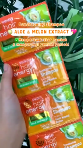 IMP- Makarizo Hair Energy Fibertheraphy Shampoo Anti Dandruff Citrus Tea 9ml x12 pc | Royal Jelly | Aloe & Melon Travel Package