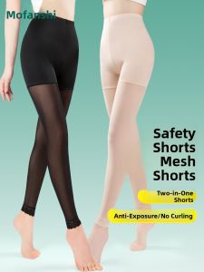 MOFANSHI | Sheer Breathable Safety Shorts for Plus Size Women 9/10-Length High-Waisted