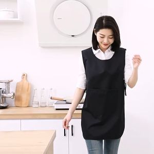 Waterproof Apron Mens and Womens Domestic Kitchen Cooking Oil Proof Coffee Shop Working Apron