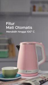 Teko Listrik Isi  Liter 1.5 Liter Air Pemanas Air Otomatis Kettle Elektrik / Ketel Listrik SANEX STL-2151 Lapisan Anti Karat Stainless Steel