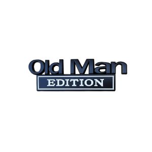 1/2 Piece Old Man Edition Badge Car Exterior Logo 3D Fender Sticker Replacement Parts for GM Truck RV SUV Door Trim