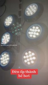 Đèn Led Bể Bơi Ánh Sáng Màu Vàng Nhạt 3000K 12W-24V/12V Vỏ Ngoài Inox 304 Dùng Trang Trí Hồ Bơi