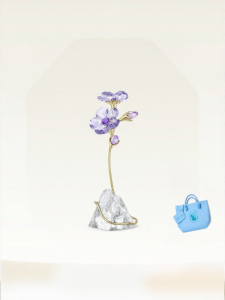 Swarovski | Decorative Geranium Figurine