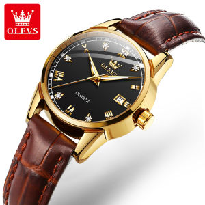 OLEVS watch for women original waterproof movement leather strap multifunctional luminous calendar women watch