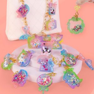 Resin DIY Fidget Shaker Toys Kit Handcrafts Educational Toys Key Chain Jewelry DIY handcraft Kids Handmade Cute Charm Toys Charming Jewelry Beads Keychain Gift 滴胶玩具 手工玩具