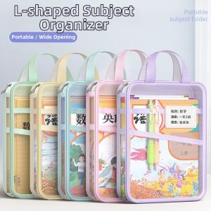 L-shaped Large Capacity School File Bag