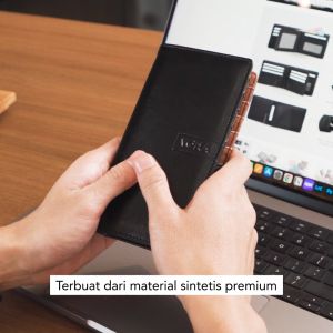 VONA Lars Long Wallet - Dompet Pria Wanita Panjang Semi Glossy Kulit Sintetis PU Premium Leather Variasi Warna