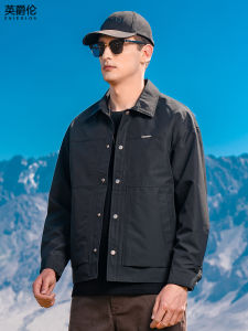 Enjeolon | Mens Casual Long Sleeve Work Shirt Jacket 2025 Autumn/Winter New Arrival