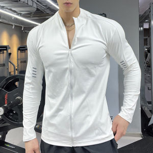 Sweat Wicking Slim Fit Elastic Athletic Zip-up Jacket