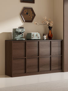 ENF Grade European Poplar Board Dining Room Cabinet Living Room Storage Cabinet Skeleton Line Cabinet with Rock Board Wine Cabinet