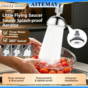 Aitemay 2PCS Kitchen Faucet Adapter Built-in Purification Filter 360 Rotation Faucet Extenders Spray Water Saving Tap Nozzle Kitchen Gadgets
