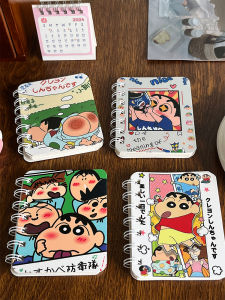 Thickened Pocket Size A7 Spiral Notebook Cute Cartoon Crayon Shinchan Student Notebook Attractive Mini Booklet Business Supplies