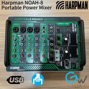 Harpman NOAH-8 DC 19V 4A 4 Channels 200W Portable Power Mixer With Rechargeable Battery Type C Port