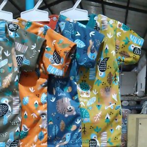 setelan piama anak printing gaffykids usia1 sampai 12tahun lengan pendek celana panjang motip animal