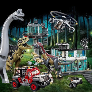 Jurassic dinosaur Southern Behemoth Dragon and Sickle Dragon Attack 76949 Tyrannosaurus Rex Building Blocks Childrens Toys Gift