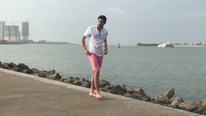 J.KKK Chinese collar mens short-sleeved cotton shirt polo shirt