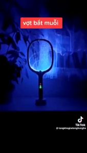 Vợt muỗi kiêm đèn bắt muỗi thông minh 2 trong 1 Vợt bắt muỗi thông minh tự động 2 trong 1 pin sạc cao cấp