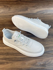 Summer Mens Shoes Ice Silk Casual Breathable Low Top Fashionable Flat Rubber Sole round Toe Daily Wear Comfortable Sneakers