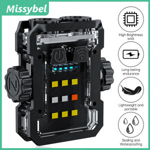 New multi functional high lumen LED+COB flashlight C-type rechargeable keychain flashlight with COB side light warning IPX5 pocket flashlight tactical flashlight