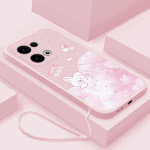 Ultra-Thin Silicone Phone Case for Oppo Reno13 pro Cute Cloud Rabbit Design Full Lens Protection Womens Style Creative Protection