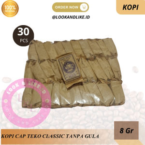 Kopi Cap Teko Asli Bogor Kecil (Bungkus Kertas) 1 Pak Isi 30 Bks X 8gr Giling Kasar Lebih Harum Tanpa Gula