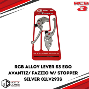 RCB ALLOY LEVER S3 EGO W/ STOPPER BLACK AND SILVER