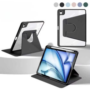360° Rotation Case For iPad Pro 11 (M5) 2025 11 Inch Tablet Stand Acrylic Leather Cover For For iPad Pro 11 2025 M5 Funda