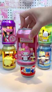 Authentic TrendySound Sanrio Soda Pop Shop Street Hellokitty DIY Assembly Light-up Blind Box Figure Desktop Ornament Gift