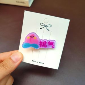 Cute Creative Girls Hairpin Trendy Textile Clip Sweet Lovely Student Girls Bangs Chinese Character Side Clip Hair Accessories