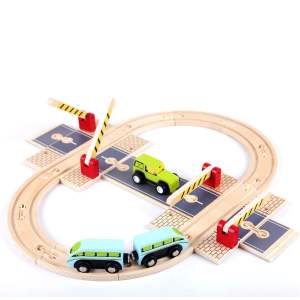 🚝 MNTL WOODEN TOY 🚝 MNTL WOODEN TRAIN SET WITH CAR 39 PIECES