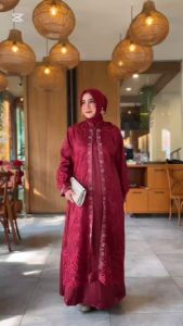 Dress Kondangan Modern/Gamis Jumbo Dewasa/Gamis Pesta/Gamis Desain Kekinian
