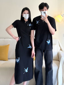 XILANDUO | New Chinese Style Summer Matching Butterfly Design Qipao Dress