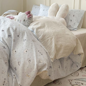 Suxuan | Cute Cartoon Cat 100% Cotton Bedding Set