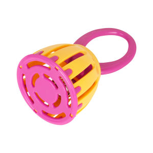 IRIN | SY-99 Orff Early Education Cage Bell Rattle – Bright Colors Oval Handle Fully Enclosed Bell Detachable for Easy Cleaning