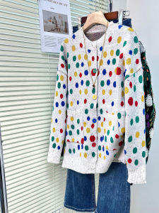 QINGNAER | Stylish Plus-Size Long-Sleeve Knit Cardigan