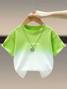 Áo Thun Tay Ngắn Mùa Hè Cho Bé Trai Trẻ Trung Thời Trang Thường Ngày Áo Thun Cotton Pha Polyester in Họa Tiết Hoạt Hình