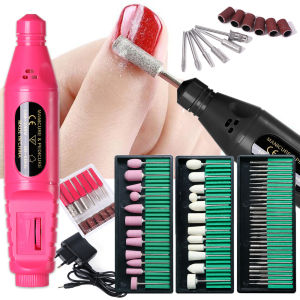 LULAA Professional Electric Nail Drill Machine Manicure Tools Pedicure Drill Set Portable Nail File Nail Drill Equipment