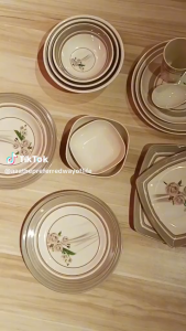 Smart Home Ph 4pcs set Melamineware White Rose design plates bowls cups spoon