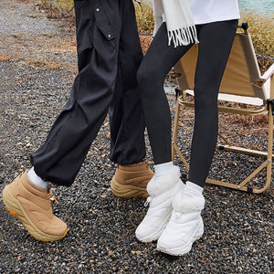 อูฐของผู้ชายกลางแจ้งหิมะรองเท้ากำมะหยี่พลัสรองเท้าใส่เดินกันน้ำ